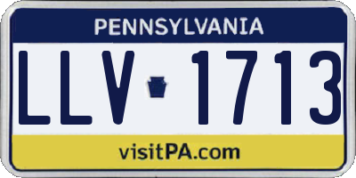 PA license plate LLV1713