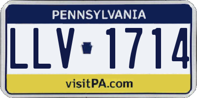 PA license plate LLV1714