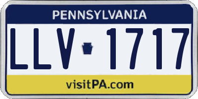 PA license plate LLV1717