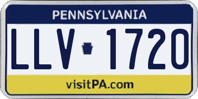 PA license plate LLV1720