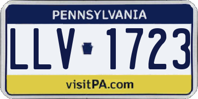 PA license plate LLV1723