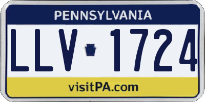 PA license plate LLV1724