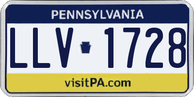 PA license plate LLV1728