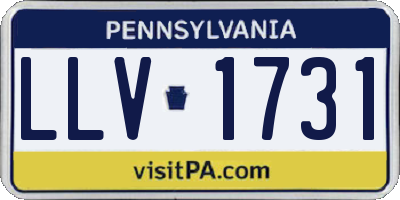 PA license plate LLV1731