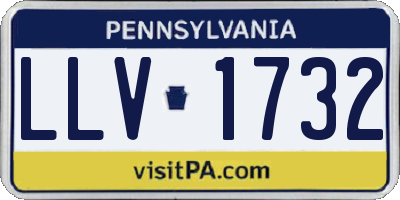 PA license plate LLV1732