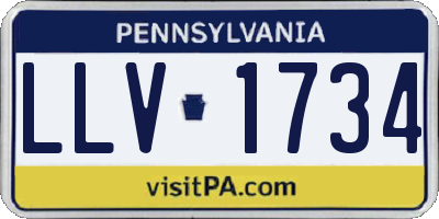 PA license plate LLV1734