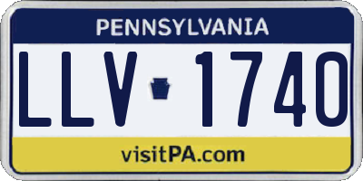 PA license plate LLV1740