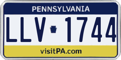 PA license plate LLV1744