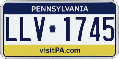PA license plate LLV1745