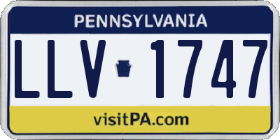 PA license plate LLV1747