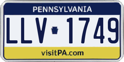 PA license plate LLV1749