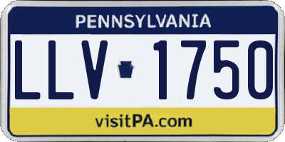 PA license plate LLV1750