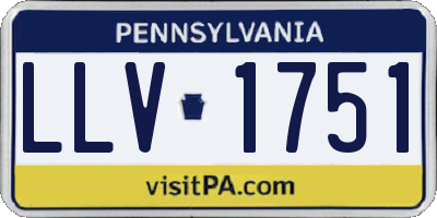 PA license plate LLV1751