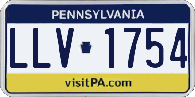 PA license plate LLV1754