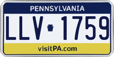 PA license plate LLV1759