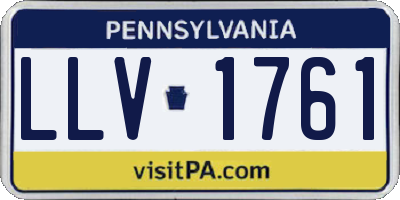 PA license plate LLV1761