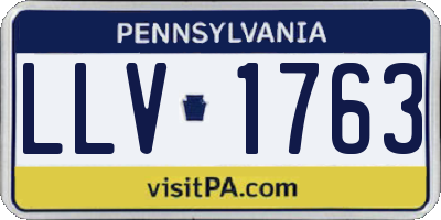 PA license plate LLV1763