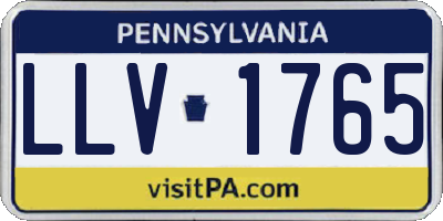 PA license plate LLV1765