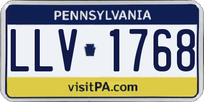 PA license plate LLV1768