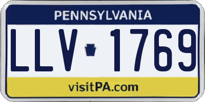 PA license plate LLV1769