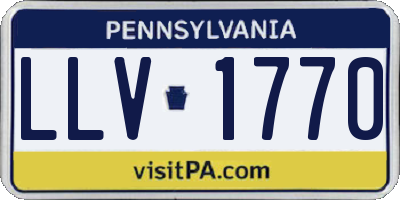 PA license plate LLV1770