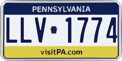 PA license plate LLV1774