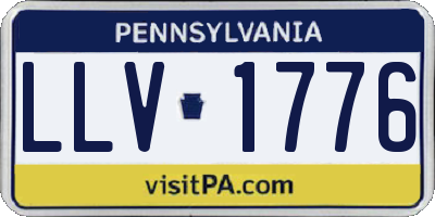 PA license plate LLV1776
