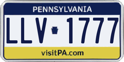 PA license plate LLV1777