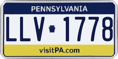 PA license plate LLV1778