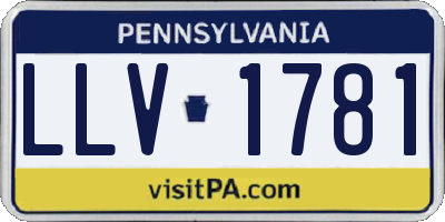 PA license plate LLV1781