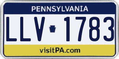 PA license plate LLV1783