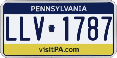PA license plate LLV1787