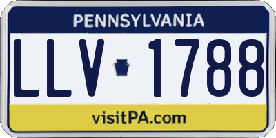 PA license plate LLV1788