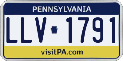 PA license plate LLV1791