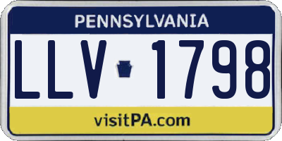 PA license plate LLV1798