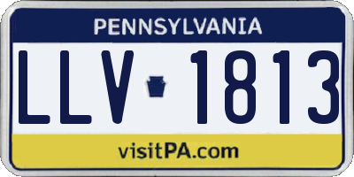 PA license plate LLV1813