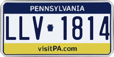 PA license plate LLV1814