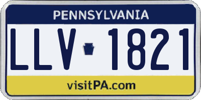 PA license plate LLV1821