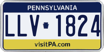 PA license plate LLV1824