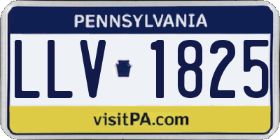 PA license plate LLV1825
