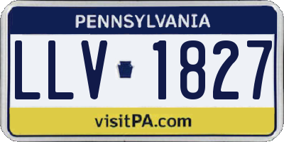 PA license plate LLV1827