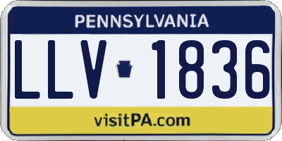 PA license plate LLV1836