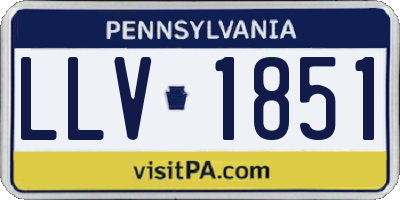 PA license plate LLV1851
