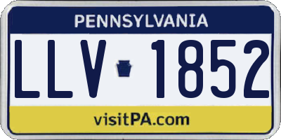 PA license plate LLV1852