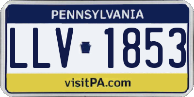 PA license plate LLV1853