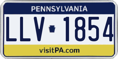 PA license plate LLV1854