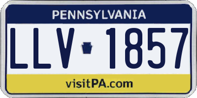PA license plate LLV1857