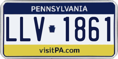 PA license plate LLV1861