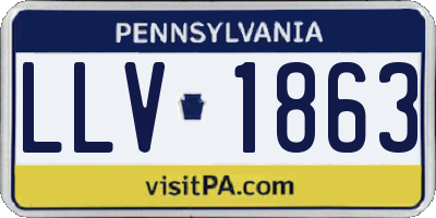PA license plate LLV1863