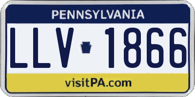 PA license plate LLV1866
